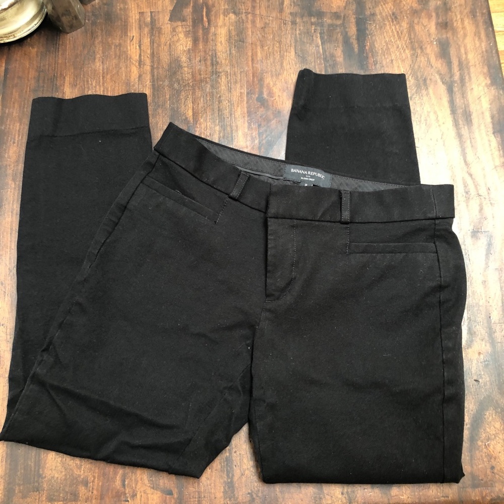 Banana Republic black Sloan crop pants size 2